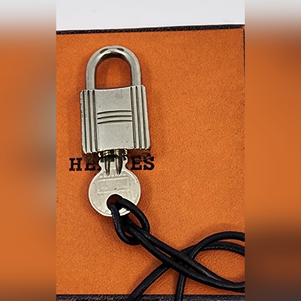 EUC Hermes Lock & Key Silver tone